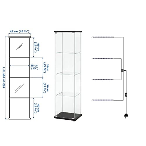 LED Sous Vitrine, Kit de 4 Bandes de LED Sous Meubles Eclairage, 300 mm, Avec Interrupteur, Total de 510lm, Tous les Accessoires Inclus(Blanc Chaud)