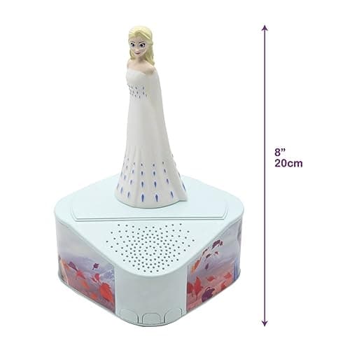 Lexibook Enceinte Frozen, Figurine Lumineuse, Bluetooth 5.0, Port USB Type C, BTD80FZ, Bleu et/ou Blanc