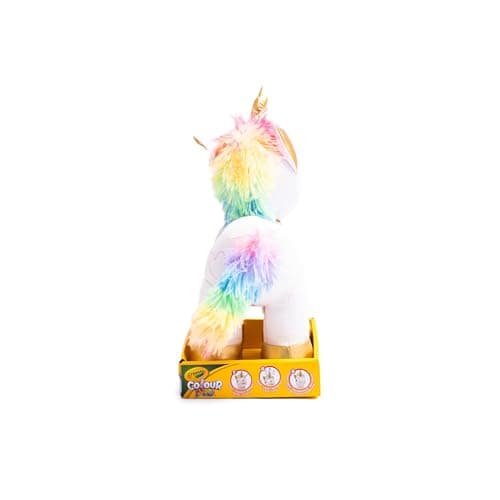 CRAYOLA - Colour Me Plush, Peluche à colorier avec 3 feutres, Sujet Licorne, activité créative et Cadeau pour Enfants, à partir de 3 Ans, 4026316