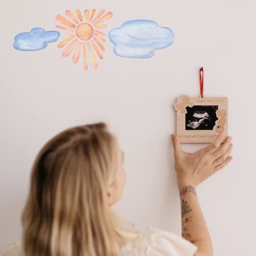 Heart's Sign Cadre échographique « Love at First Sight » | Cadeau pour future maman et maman enceinte | Cadres photo sonogramme | Cadeau pour nouvelle maman pour femme
