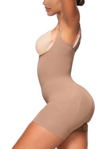 YIANNA Body Sculptant Femme Gainant sans Couture Amincissante Gaine Ventre Plat Invisible Combinaison Shapewear Bodysuit Minceur Sienna XXS/XS 5258
