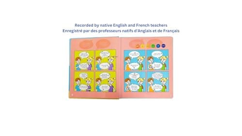 Livres Enfants Jouets éducatifs pour Enfants de 3 Ans - Jouets interactifs bilingue Anglais et français avec 12 chansons et Fonction Quiz - Livre électronique pour Enfants