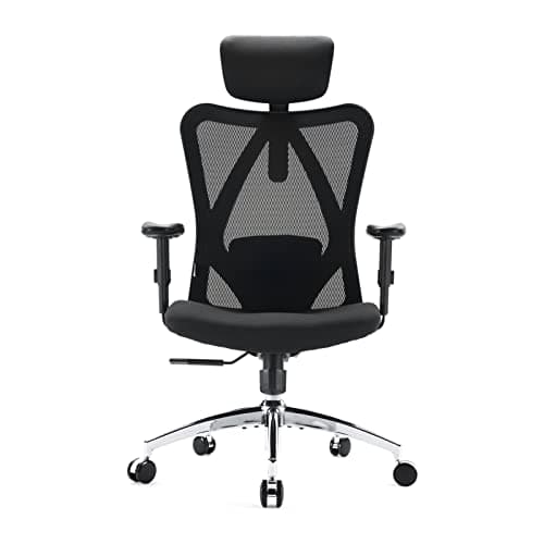 SIHOO Chaise de Bureau, Siege de Bureau Ergonomique avec Support Lombaire et accoudoir réglable, Fauteuil de Bureau d'une capacité maximale de 150 kg