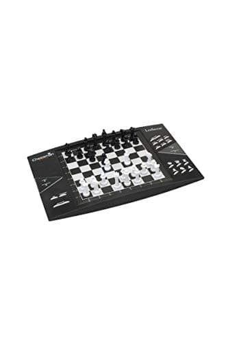 Lexibook ChessMan® Elite Echiquier Electronique Interactif, 64 niveaux de difficulté, diodes lumineuses, à piles ou adaptateur 9V, noir/blanc, CG13002,2joueurs
