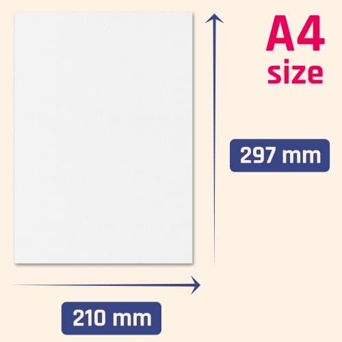 Blanc, A4 300 g/m2 Papier Coloré Cartonné, 50 Feuilles
