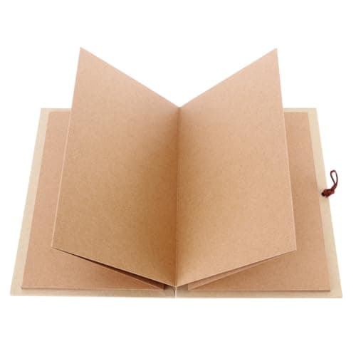 BESTOYARD Papier kraft rigide - Style accordéon - 36 pages - Pour remise de diplôme, anniversaire, mariage, diplôme - Pages marron clair
