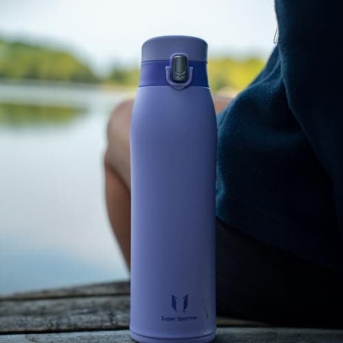 Super Sparrow Gourde Isotherme - INOX Bouteille Isotherme - 750ml - Mug Isotherme Étanche - Gourde Enfant sans BPA, pour Sport, Voyages, L'école, Bureau, Gym