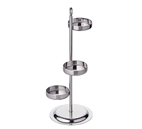 EDZARD Porte-Bougie/Bougie Chauffe-Plat Denver, en Acier Inoxydable nickelé, Hauteur 21 cm, Convient aux lanternes