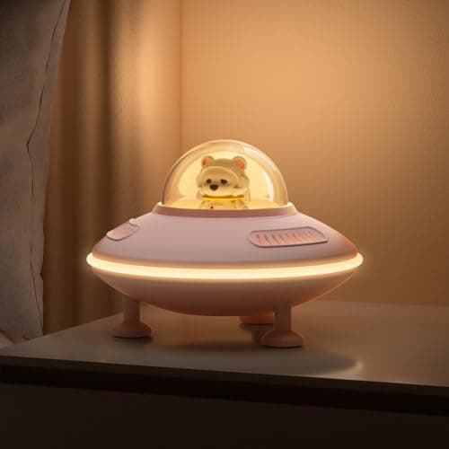 Enceinte Bluetooth Veilleuse Haut Parleur Lumineuse avec Bluetooth 5.4 AUX, TF Carte USB Petite Enceinte Bluetooth Rose Cadeau Fille 10 Ans Cadeau Femme Anniversaire Veilleuse Enfant Kawaii Deco