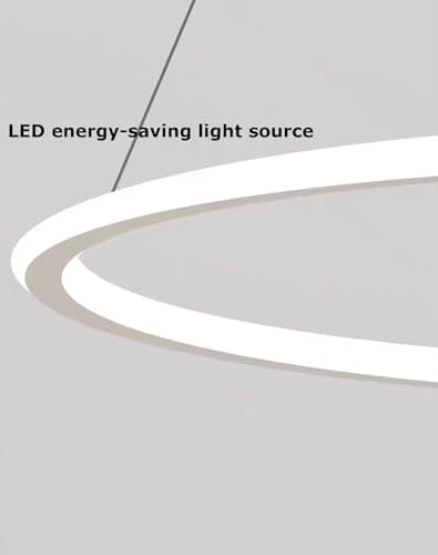 Lampe à suspension LED moderne table à manger dimmable lampe à suspension LED avec télécommande, lampe de salon ronde moderne Suspension Lampe de cuisine de bureau de salle à manger (blanc, Φ40cm)
