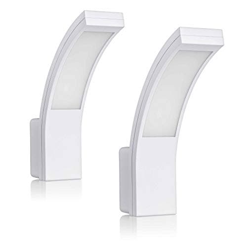 SEBSON LED Luminaire Exterieur Mural - Lot de 2 - Eclairage Exterieur Blanc 15W 1100lm 5800K - IP65 Applique Murale - 250x176x65mm