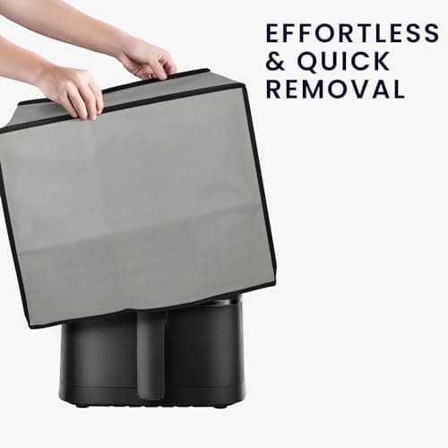 kwmobile Housse compatible avec Cosori Air Fryer 5.5L XXL housse - Housse de protection intégrale pour friteuse à chaud friteuse sans huile - gris clair
