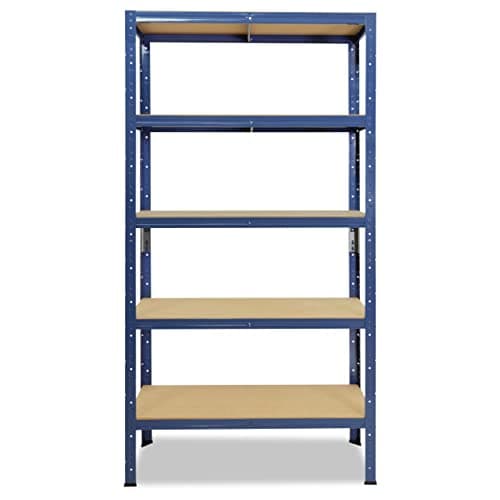 shelfplaza® 180x60x30cm Home Étagère Charge Lourde Bleu/Etagere Metallique 5 Niveaux / 175kg capacité Charge/Etagere en Metal, étagères de Rangement & Etagere Rangement Garage Acier