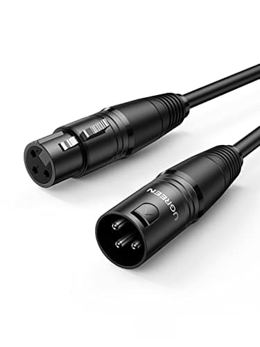 UGREEN Câble XLR Câble Microphone Mâle vers Femelle Compatible avec Microphone Table de Mixage Enceinte Caméra Amplificateur Alimentation Fantôme Hautparleur Mélangeur Console Sonorisation (2M)