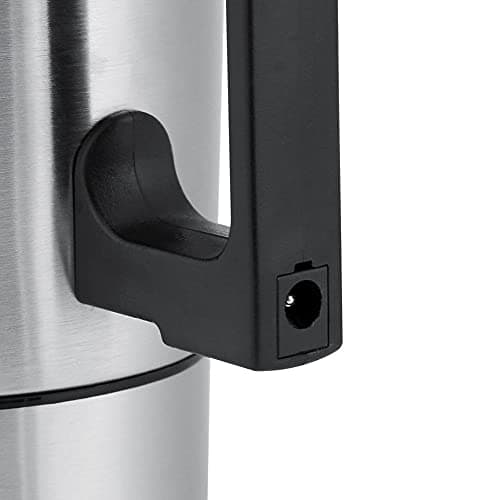 HERCHR 12V/24V 300ML Bouilloire électrique de Voiture de Voyage, Tasse Chauffée électrique de Tasse de Wagon d'acier Inoxydable avec Une Tasse de Chauffage pour l'eau, Thé, Café, Lait(24V)