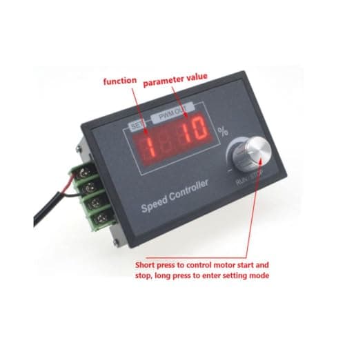 Aideepen Contrôleur de vitesse de moteur DC, PWM DC 6-60 V 12 V 24 V 36 V 48 V 30 A Régulateur de vitesse réglable en continu avec interrupteur marche/arrêt