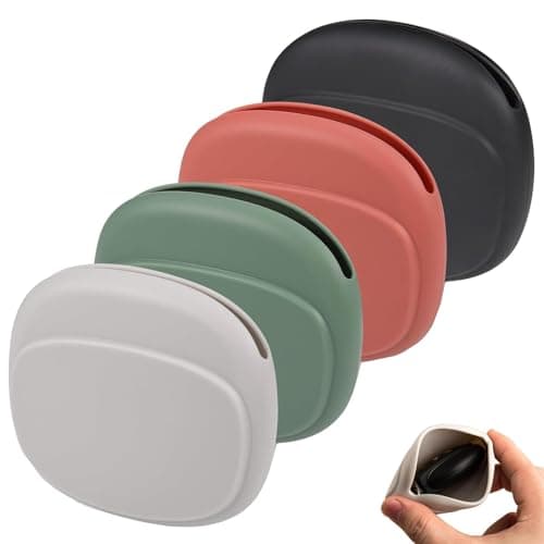 JJiaoLinin Mini Pochette, 4 Pièces Organisateur de Câble, étui pour Casque en Silicone, Petit étui de Rangement, pour Écouteurs Étui pour Écouteurs Mini Sac de Rangement Mini Boîte à Clés