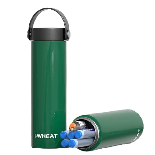 1-WHEAT Pochette Isotherme Insuline 3-5 Stylos 60 Heures,Trousse Isotherme Medicament, Kit Diabète avec 2 Sachets de Glace, Glaciere Medicale Voyage, Approuvé par la TSA (Vert)