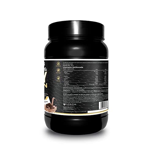Whey Protein | Protéine pure avec Collagène + Magnésium | Tonifie et augmente la masse musculaire | Protège les muscles et aide à la récupération des tissus fibreux | 1000g de protéines chocolat