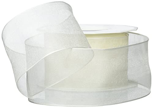 PRÄSENT C.E. Pattberg 4 Seasons Ruban d'organza laitonné Crème 60 mm x 25 m