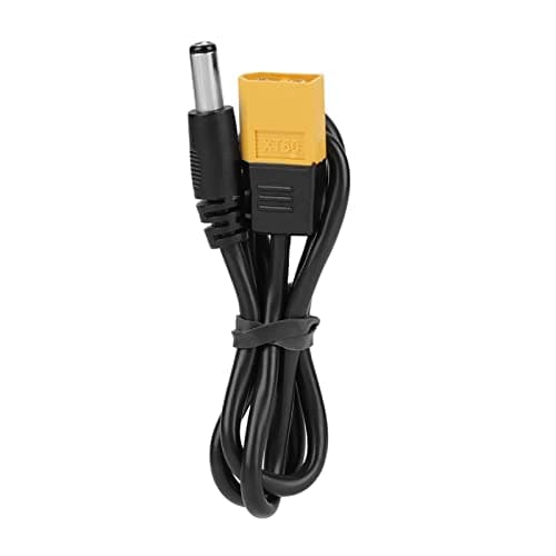 Connecteur XT60 avec fiche mâle vers DC 5,XT60 Male Connector to 5,5 x 2,5 mm DC5525 Power 5,5 2,5 mm DC5525 Câble d'alimentation 20 pouces de longueur.