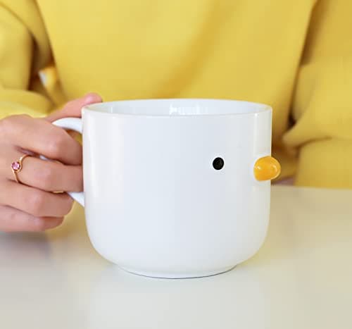 TULANDOT Mignonne Originale Tasse Ceramique & Tasse Canard & Tasse à Café & Tasse Poussins & Tasse à Cappuccino & 3D Duck Mug Canard,Meilleur Cadeau pour Les Amis. (650ml)