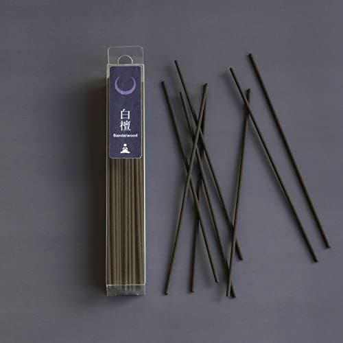 Asayu Japan Set de Bâtons d'Encens à Faible Fumée au Parfum de Lotus et Bois de Santal (40g), Fabriqués au Japon, Idéal pour Le Yoga et Méditation
