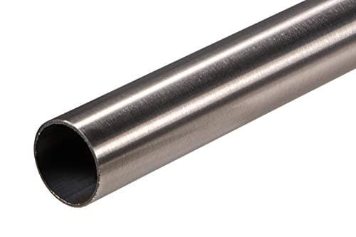 Gedotec Barre de garde-robe ronde en acier inoxydable pour montage mural | Tube d'armoire 1000 mm pour armoires et garde-robe | Tube de meubles Ø 25 mm | 1 pièce – Barre