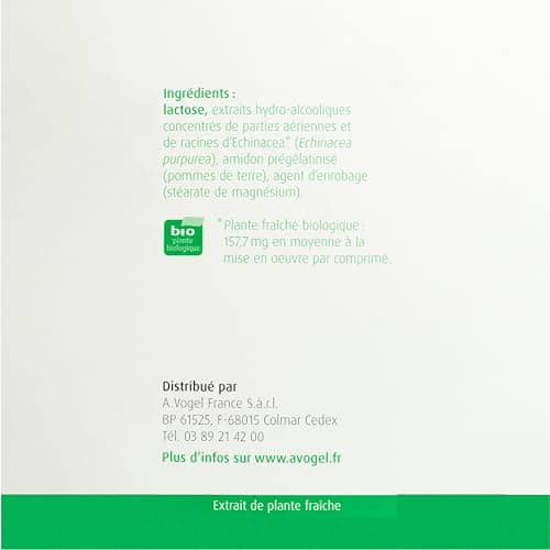 A.VOGEL Immunité - Echinaforce famille – Complément alimentaire – Améliore la résistance de l’organisme - Extrait de plante fraîche d’echinacea – Actifs végétaux bio – Immunité - 400 comprimés