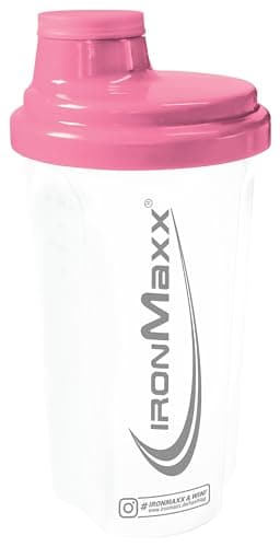 IronMaxx Shaker à protéines - Blanc Gelé Rose 700 ml | Shaker à protéines avec bouchon rotatif, passoire & échelle de mesure | anti-fuite, lavable au lave-vaisselle & sans plastifiant BPA & DEHP