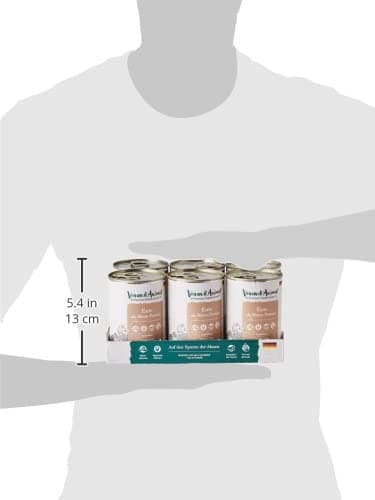 Venandi Animal Pâtée Premium pour Chats, Canard Seule Source De Protéine, Pâtée, sans Céréales Et À L’état Naturel, Lot De 6 (6 x 400 g)