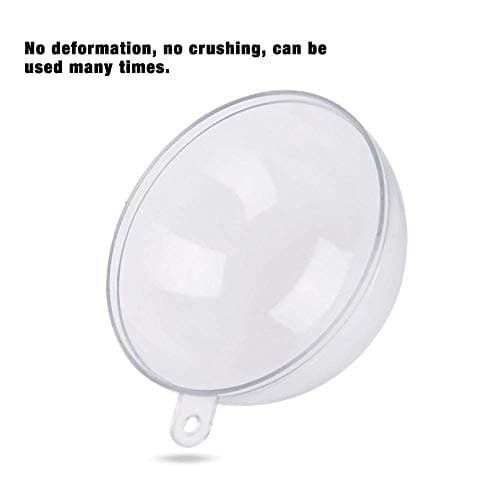 Boule en plastique transparent, 20 pièces Boule en plastique transparent à remplir Décorations de Noël pour mariage, Boule en plastique vierge à remplir DIY Bombe de bain Moule et décor