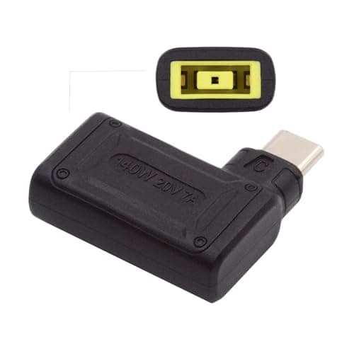 NFHK Adaptateur de charge 90 degrés coudé 140 W 100 W DC 4,5 x 3,0 mm pour téléphone portable