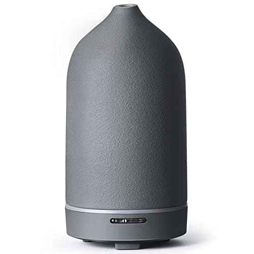 JESMAY Diffuseur d'arômes pour huiles essentielles - 120 ML - Diffuseur à ultrasons de qualité supérieure - en céramique - avec LED sans BPA - pour Chambre à Coucher, Bureau, Spa - Gris
