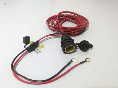 Dongge Rallonge de prise allume-cigare 3m 2.5mm2 20A. Adaptateur de prise allume-cigare fixable avec bornes de batterie 12V / 24V, facile à installer.