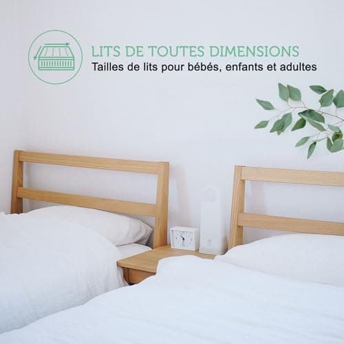 Protège Matelas 140x200-30 cm Qualité Supérieure Oeko-TEX® ~ Alèse Imperméable en Fibre Luxe TencelTM Écologique ~ Forme Drap Housse