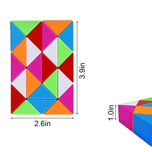 EACHHAHA Serpent Magique 24 Blocs Puzzle de Serpent-Magic Snake Cube-Cube de Serpent Magique-Faveurs de Fête d'anniversaire pour Enfants(Multicolor*1)