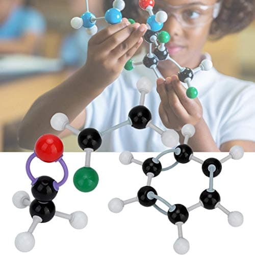 Delaman 267 Pcs Modèle Moléculaire, Modèle d'atome Molecular Organic Inorganic Structure Kit Atom Link Model Set Atom Model Educational Tools for Student Teacher Molecular Model Kit