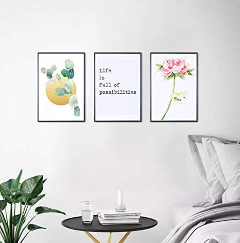 YEEPHAN Cadres pour photos A3,cadres pour certificats,cadres pour posters - Cadres pour photos en métal aluminium noir 29,7x42 cm avec façade en Plastic glass pour montage mural,lot de 3 noirs