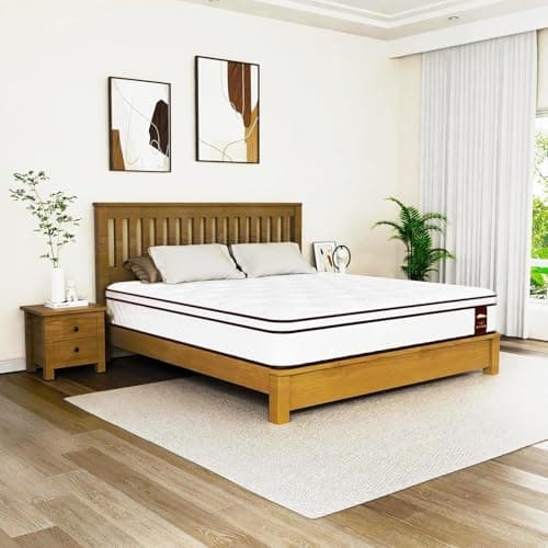 wowttrelax Matelas 140 x 190 24cm Épaisseur, Hybride Matelas à Ressorts Ensachés et Mousse à Mémoire de Forme, 7 Zones Orthopédique Matelas, Certifié Oeko-Tex, 99 Nuits d'Essai