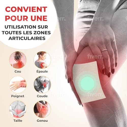 Patch Chauffant Okéopharma - adhésifs - Décontractant Musculaire Efficace pour dos, épaules, Nuque - Chaleur Confortable et Constante 12h - Pansement naturel à base de Camphre - Format économique