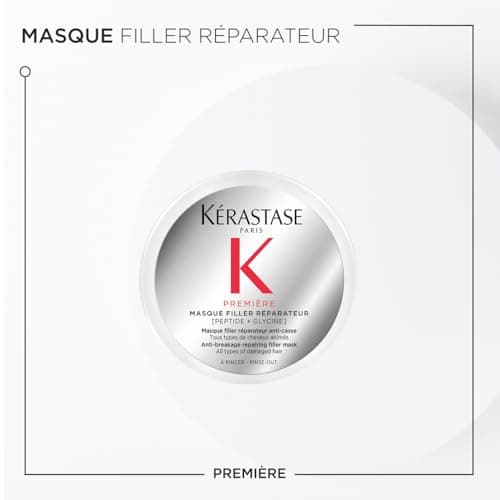 KÉRASTASE Première - Coffret Découverte - Pré-Shampoing Décalcifiant Ultra-Réparateur + Bain Décalcifiant Réparateur + Masque Filler Réparateur - Acide Citrique&Glycine - Cheveux Abîmés, Format Voyage