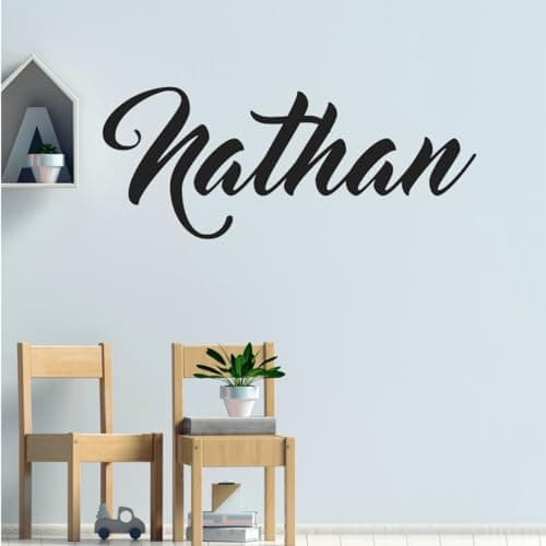 Stickers prénom ou texte personnalisé - 17 Couleurs - Vinyl décoratif (10 à 70 cm) - Stickers muraux, chambre enfant, voiture, meuble, Maison - Facile à poser.