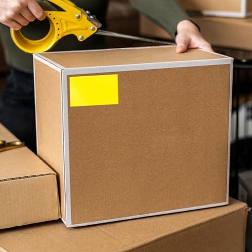 Étiquettes Autocollantes Étanches Jaunes Vinyle 75×50 mm 40 Pièces