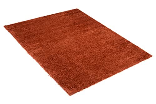 TAPISO Essence Tapis Shaggy Poils Longs Moderne Rouge Brique Uni Salon Chambre Adulte Enfant Descente de Lit Moelleux Super Soft Epais Oeko-TEX 240 x 330 cm