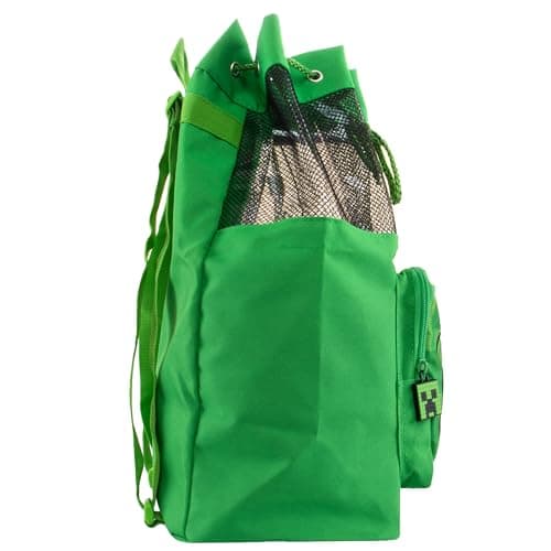 Minecraft Swimbag | Sacs à Dos Pour Enfant | Creeper Sac de Natation Garçons | Vert