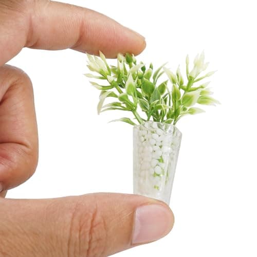 Odoria Miniature 1/12 Plantes en Pot 4Pcs Accessoire Maison de Poupée, Assortis