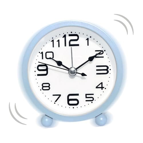 Mimoqk Réveil, réveils pour Chambres | Horloge de Bureau,Petit réveil à Gros Chiffres à Piles sans Alarme de tic-tac Conception Simple pour Enfant Adulte