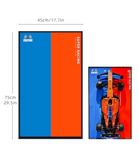 WETCEAOM Cadre pour Lego Technic McLaren Formula 1 42141, Tableau d'affichage mural pour Lego les amateurs, taille : 75x45 cm(sans modèle)