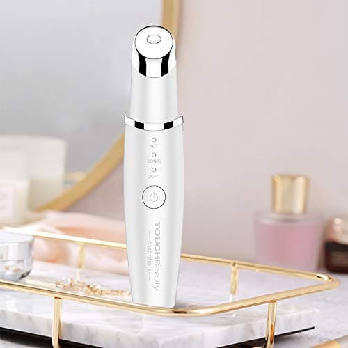 TOUCHBeauty Massage des Yeux Appareil, 3 en 1 Anti Age Masseur Oculaire Anti-âge Chauffant 40°C avec Vibration à Haute Fréquence et Lumière LED Rouge pour élimine les Rides Cernes et Poches AG-1980K